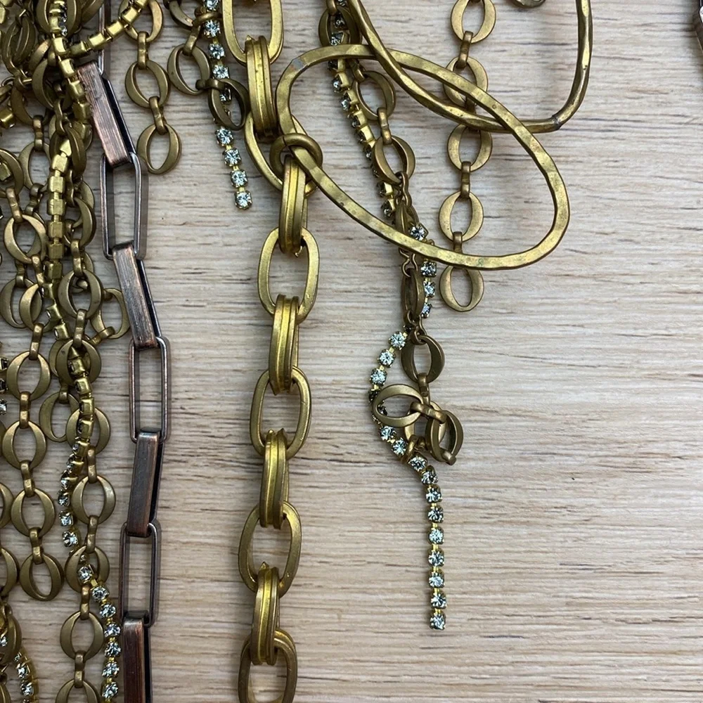 Rare* Rodrigo‎ Otazu Chain Fringe Statement Necklace Glam Goth Grunge Rock